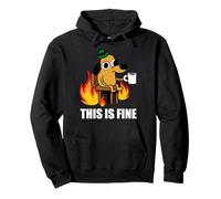 This Is Fine Dog Internet Meme Burning San Francisco Pullover Hoodie
