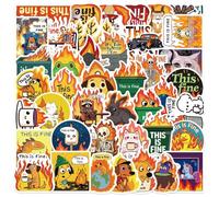 This is Fine Meme Dog Stickers 50 Pcs Cute Funny Animal Stickers for Laptop Skateboard Computer Water Bottle Scrapbook Luggage Car Helmet Bike,Vinyl Waterproof Cartoon Dog Sticker for Teens Adults