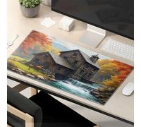 This Is Fine Mouse Pad Autumn Serenity: A Rustic Mill By The River Mouse Pad Mouse Pads For Desk Funny Mouse Pads For Work
