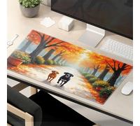 This Is Fine Mouse Pad Autumn Walk With Two Dogs Mouse Pad Mouse Pads For Desk Funny Mouse Pads For Work