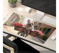 This Is Fine Mouse Pad Floral Basket Ride With The Bulldog Mouse Pad Mouse Pads For Desk Funny Mouse Pads For Work