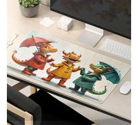 This Is Fine Mouse Pad Rainy Day Dragons: Friends Under Umbrellas Mouse Pad Mouse Pads For Desk Funny Mouse Pads For Work
