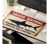 This Is Fine Mouse Pad Shark Warning: Hammerhead Sightings Mouse Pad Mouse Pads For Desk Funny Mouse Pads For Work