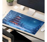 This Is Fine Mouse Pad Snowy Night At The Ancient Pagoda Mouse Pad Mouse Pads For Desk Funny Mouse Pads For Work