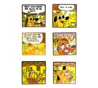 This is Fine Mystery Enamel Pin Blind Box | This is Fine, That's Okay, I'm Okay, Melting, Sitting, or Drinking Coffee