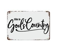 This Is God's Country Tin Sign 8x12"