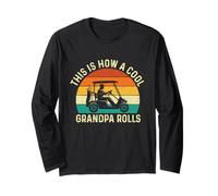 This Is How A Cool Grandpa Rolls - Golf Lover Golfer Golfing Long Sleeve T-Shirt