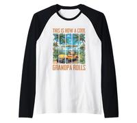 This is How A Cool Grandpa Rolls Raglan Baseball Tee