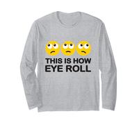 This Is How Eye Roll Funny Cartoon I Rolling Emoticons Pun Long Sleeve T-Shirt
