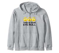 This Is How Eye Roll Funny Cartoon I Rolling Emoticons Pun Zip Hoodie