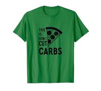 This is How I Cut Carbs Pizza Slice Funny Diet T-Shirt, Men, Kelly Green, S