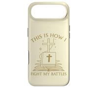 This Is How I Fight My Battles Bible Cross Graphic Case for iPhone Air