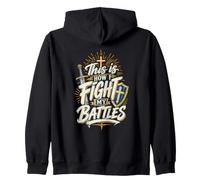 This Is How I Fight My Battles Christian Armor of God Zip Hoodie
