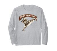 This is How I Kick Kickboxing Muay Thai Boxing Fighter Gift Long Sleeve T-Shirt