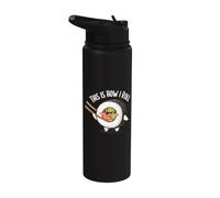 This is How I Roll Cute Sushi Pun Cartoon Stainless Steel Insulated Water Bottle