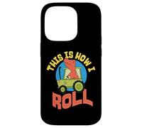 This Is How I Roll Dino On Tractor Case for iPhone 14 Pro