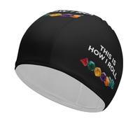 This Is How I Roll Elastic Swim Cap for Women Men | Swimming Hat for Long Short Hair Gift for Swimmers