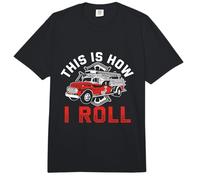This is How I Roll Fire Truck Comfort Colors Adult Heavyweight T-Shirt