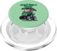 This Is How I Roll! Funny Golf Cart Cartoon Humor Design PopSockets PopGrip for MagSafe