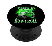 This Is How I Roll Funny Golf Cart Graphic Bootleg PopSockets Adhesive PopGrip