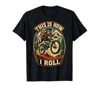 This is How I Roll Funny Raccoon Mountain Bike MTB Downhill Value Graphic T-Shirt