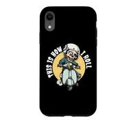 This Is How I Roll Funny Skeleton Scooter Rider Moped Case for iPhone XR