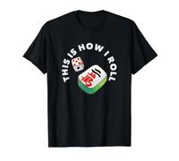 This is How I Roll Mahjong Tile Game Humor Value Graphic T-Shirt, Men, Black, M