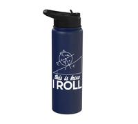 This is How I Roll Math Formula Geometry Teacher Math Lover Stainless Steel Insulated Water Bottle