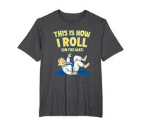 This is How I Roll On The Mat BJJ Jiu-Jitsu Martial Arts T-Shirt, Men's Big and Tall, Dark Heather Grey, 2X Tall