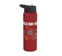 This is How I Roll Physics Formula Science Teacher Nerd Math Stainless Steel Insulated Water Bottle