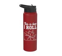 This is How I Roll Physics Formula Science Teacher Nerd Math Stainless Steel Insulated Water Bottle