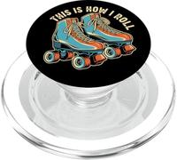 this is how i roll quad blue roller skates skating design PopSockets PopGrip for MagSafe