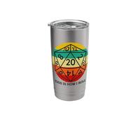 This is How I Roll Retro Vintage D20 Dice RPG Gamer Geek Stainless Steel Insulated Tumbler