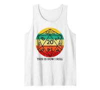 This is How I Roll Retro Vintage D20 Dice RPG Gamer Geek Tank Top