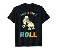 this is how i roll roller skates vintage retro skater design T-Shirt