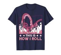 This is How I roll Rollercoaster T-Shirt, Men, Navy Blue, 3X-Large
