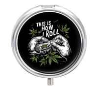 This is How I Roll Round Pill Box Organiser 3 Compartment Medicine Case