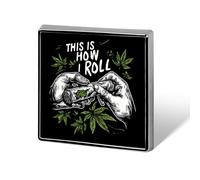 This Is How I Roll Square Brooch Metal Pin Badges Classic Lapel Pins Jewellery Unisex