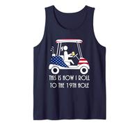 This is how I roll to the 19th Hole Funny LADY Golf USA Beer Tank Top