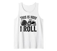 This is How I Roll Tractor Funny Farming Farmer Tank Top