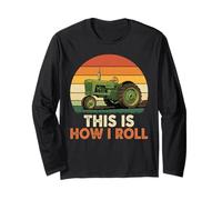 This is How I Roll Tractor Funny Farming Lover Men Boys Long Sleeve T-Shirt