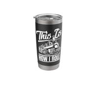 This is How I Roll Train Engineer & Railroad Lovers Stainless Steel Insulated Tumbler