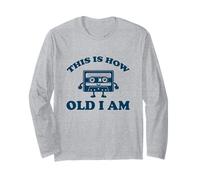 This is How Old I Am - Music Cassette Tape Long Sleeve T-Shirt