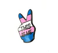 This Is Me Trans LGBTQ+ Up Yours Gender Metal Enamel Pin Badge LGBT