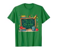 This is My 3rd Grade: Wonderful School Adventure T-Shirt, Men, Kelly Green, M