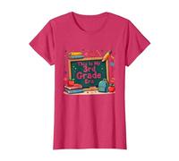 This is My 3rd Grade: Wonderful School Adventure T-Shirt, Women, Red Heather, 3XL