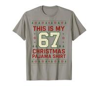This is My 67 Christmas Pajama Shirt Funny 6 7 Meme Xmas T-Shirt