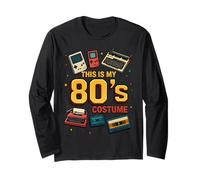 This Is My 80's Costume Bold Retro Party Design Long Sleeve T-Shirt