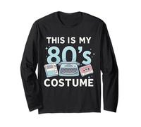 This Is My 80's Costume Funky Throwback Illustration Long Sleeve T-Shirt