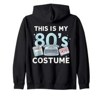 This Is My 80's Costume Funky Throwback Illustration Zip Hoodie